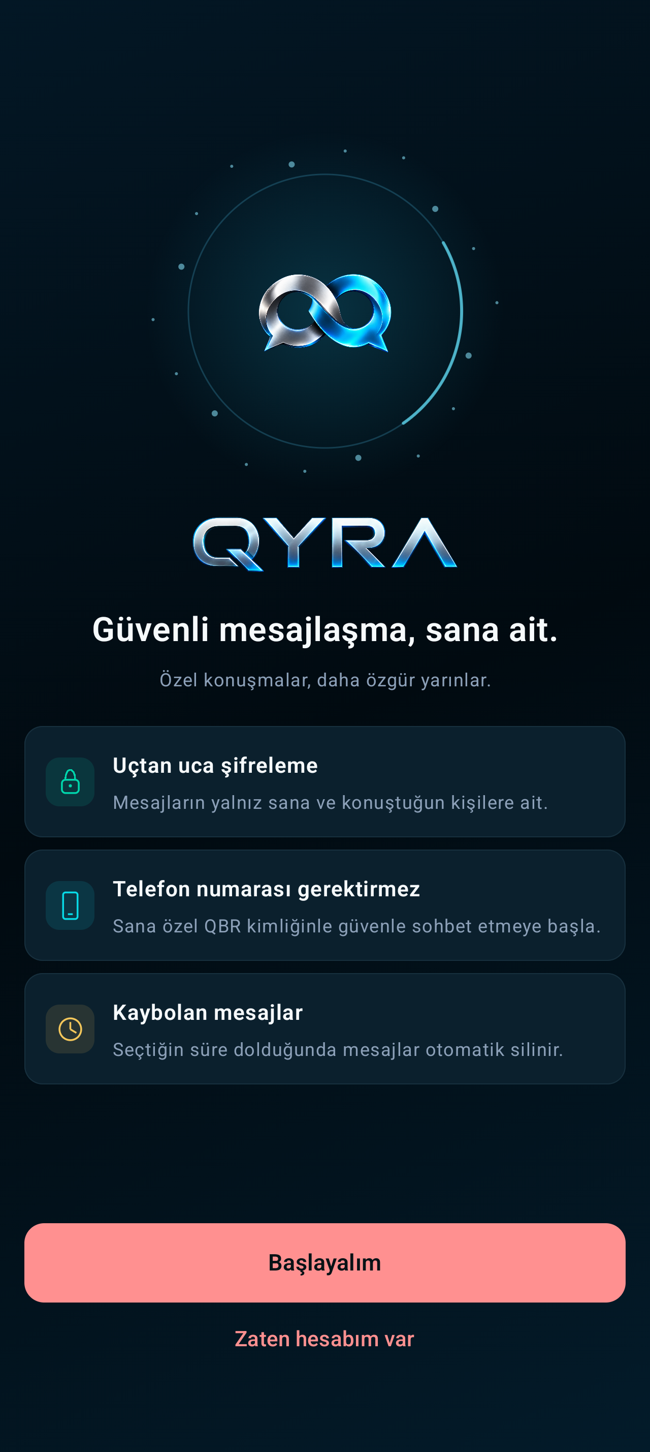 QYRA İlk adım: örnek verilerle arayüz testi